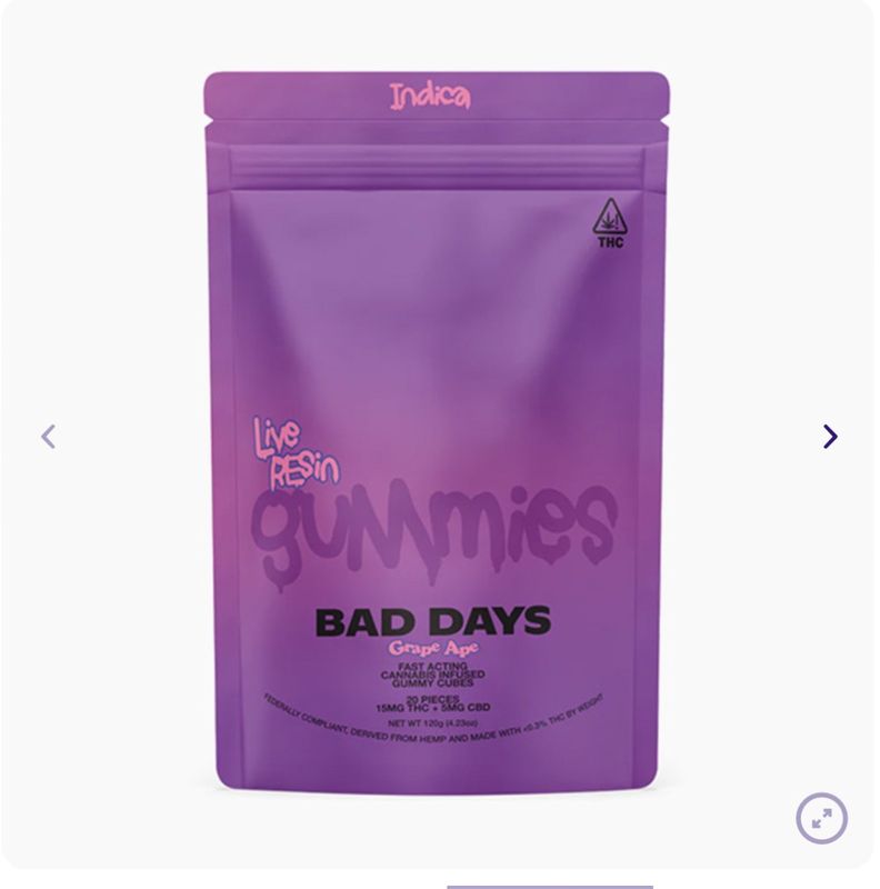 BAD DAYS LIVE RESIN GUMMIES | (20CT) 400MG