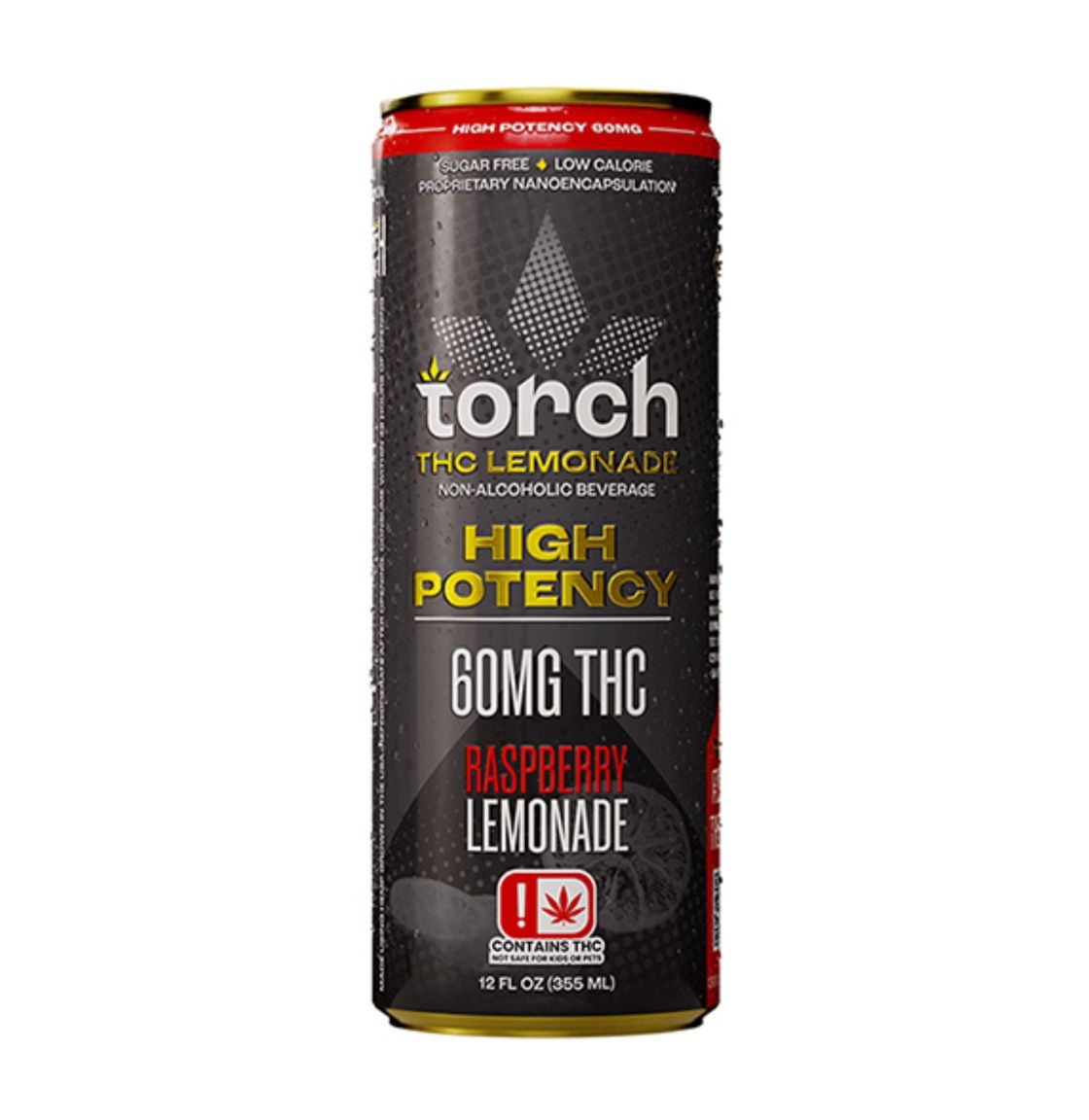 TORCH HIGH POTENCY THC SELTZER | (60MG) 12OZ., Flavor:: raspberry lemonade