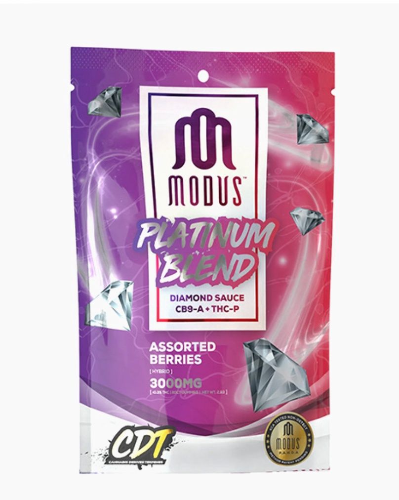 MODUS PLATINUM BLEND GUMMIES | (20CT) 3000MG, Flavor:: Assorted Berries - Hybrid
