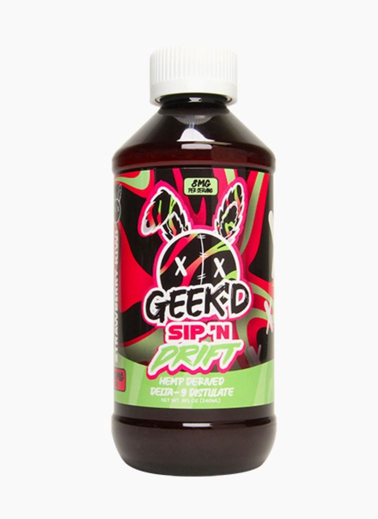 GEEK’D EXTRACTS D9 SYRUP | 800MG, Flavors:: Strawberry Kiwi