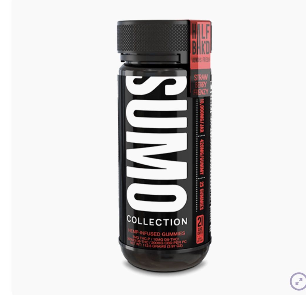HALF BAK’D SUMO GUMMIES | 10000MG, Flavor: strawberry frenzy
