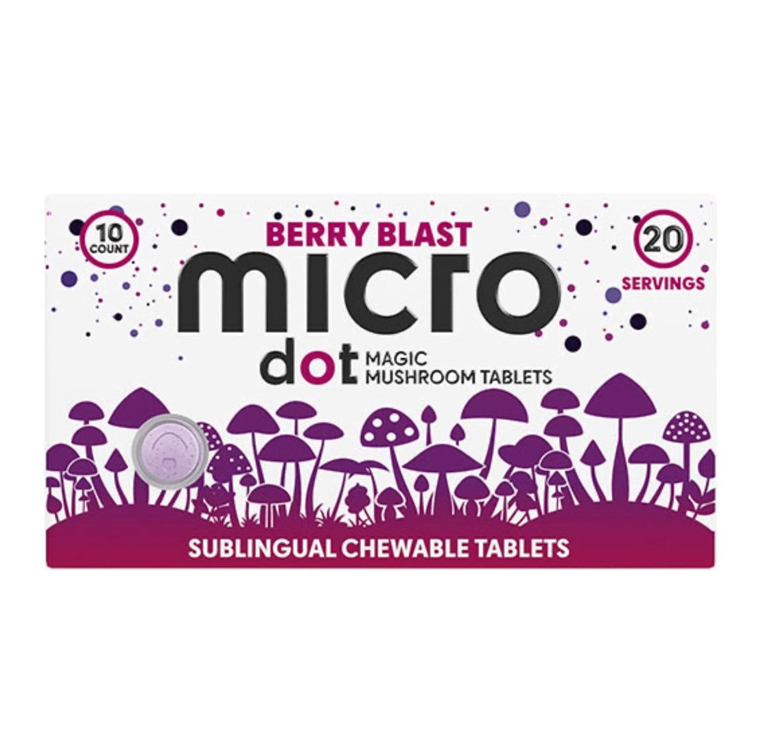 MICRODOT MAGIC MUSHROOM TABLETS | 10 COUNT, Flavor:: Berry Blast