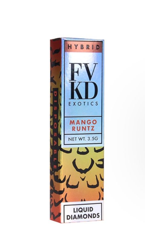FVKD Exotics Liquid Diamonds Disposable | 3.5g, Flavors:: Mango Runtz - Hybrid