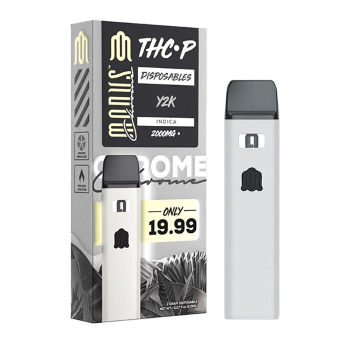 Modus Chrome THC-P Disposable | 2g, Strains:: Y2K - Indica