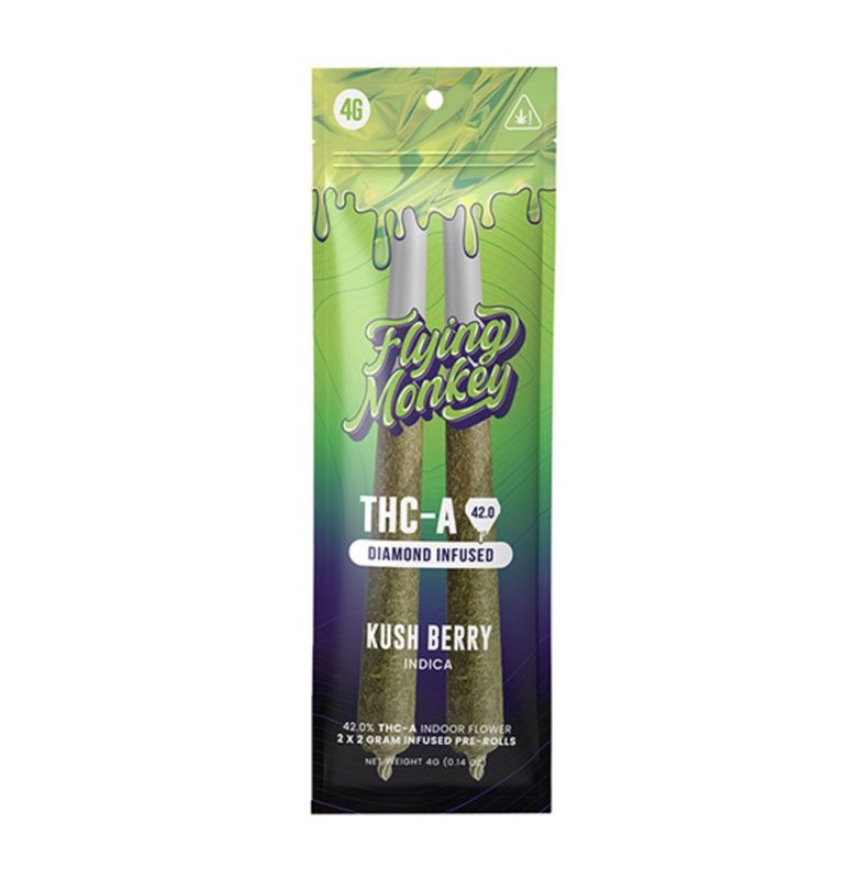 Flying Monkey 42.0 THC-A Diamond Infused Pre-Roll | (2pk) 4g