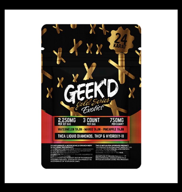 Geek’d 24k Gold Series Exotics Assorted Gummies | (3ct) 2250mg