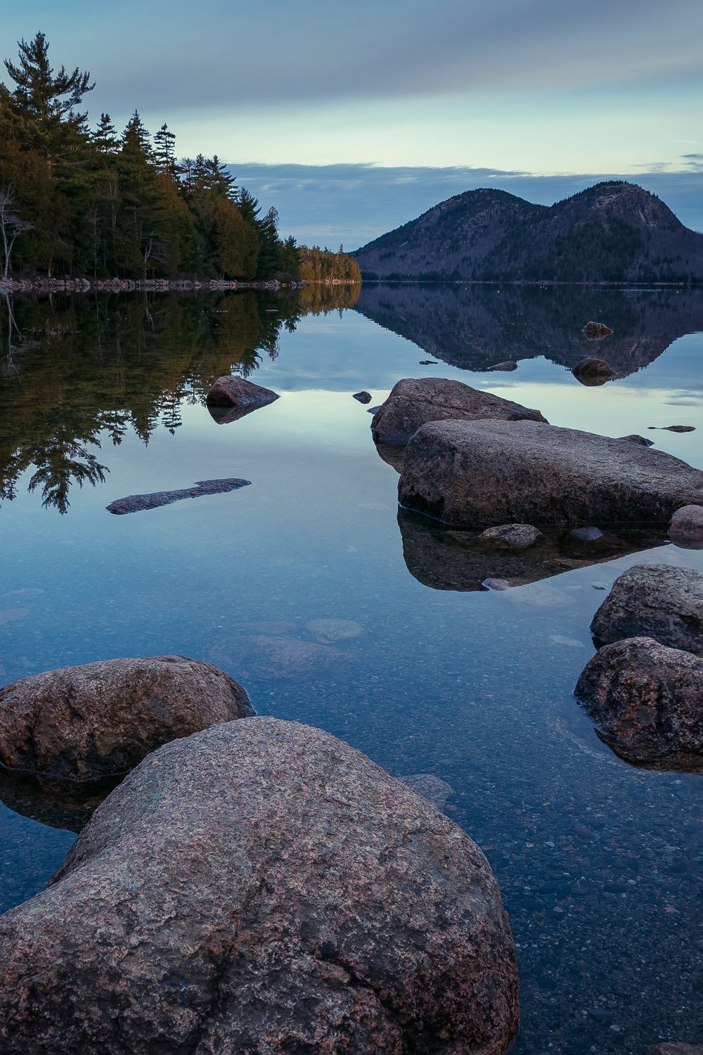 First Light at Jordan Pond
