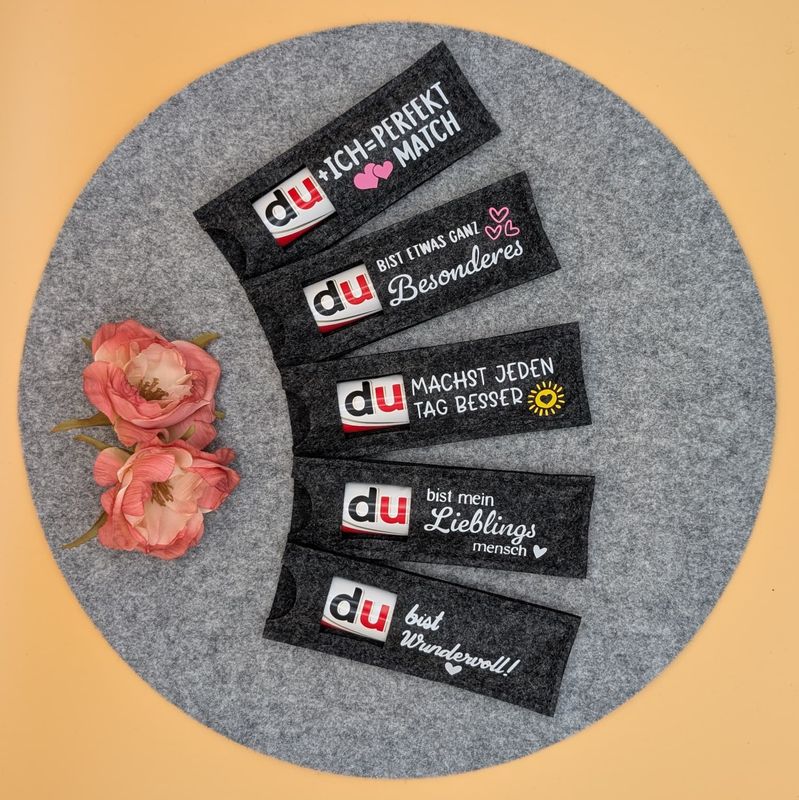 Filz-Hülle für Duplo® – Anthrazit | 5 Designs – Geschenkidee für deine Herzensmenschen