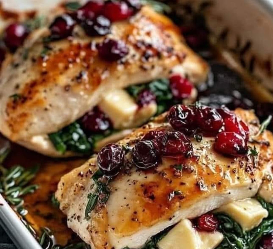 Filet faszerowany szpinakiem, serem brie i suszoną żurawiną 1 szt.