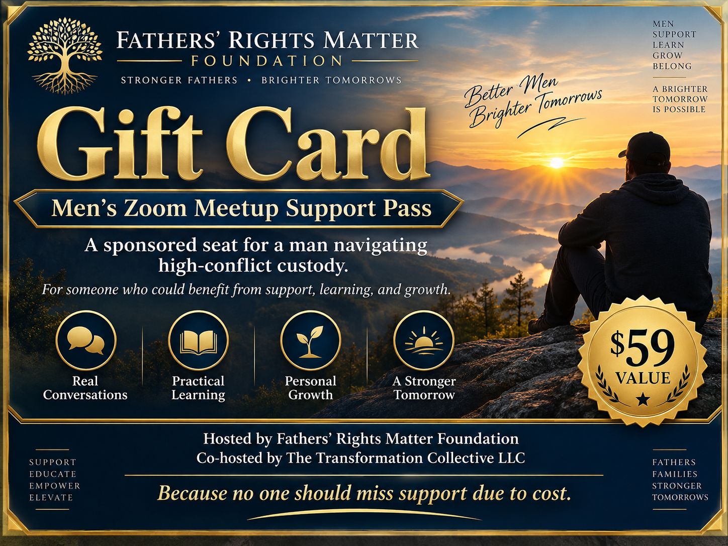 Gift a seat. Give support. Help someone move forward.
