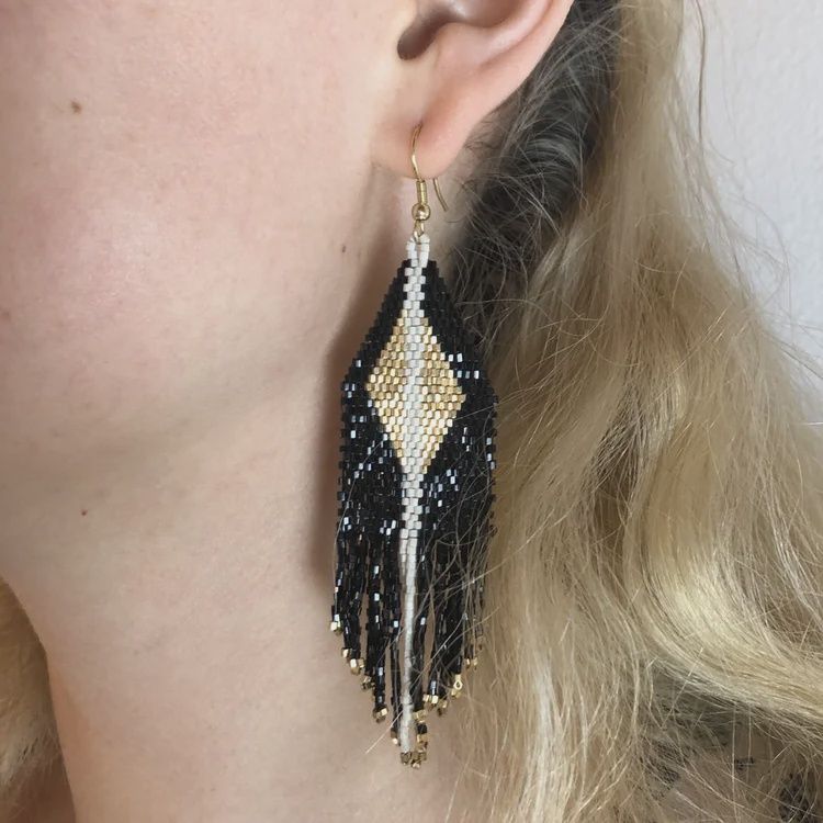 LUXE DIAMOND FRINGE EARRING