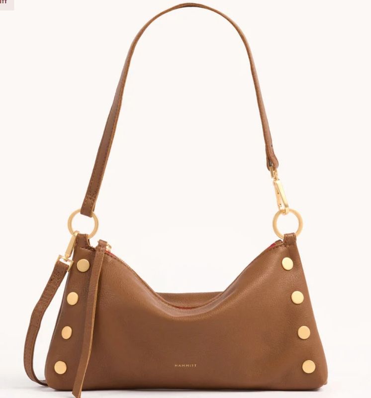 KYLE SML Mahogany Pebble/Brushed Gold Red Zip