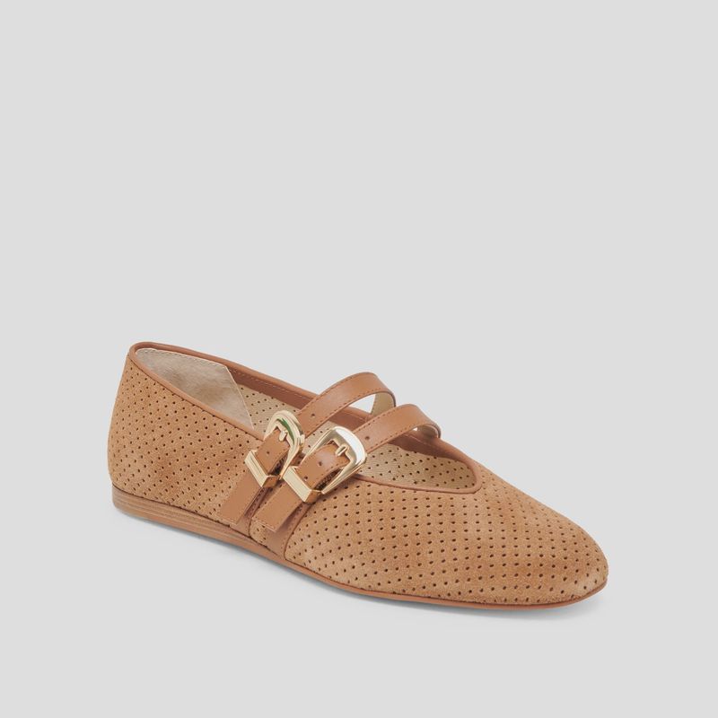 Baylee PECAN PERFORATED SUEDE