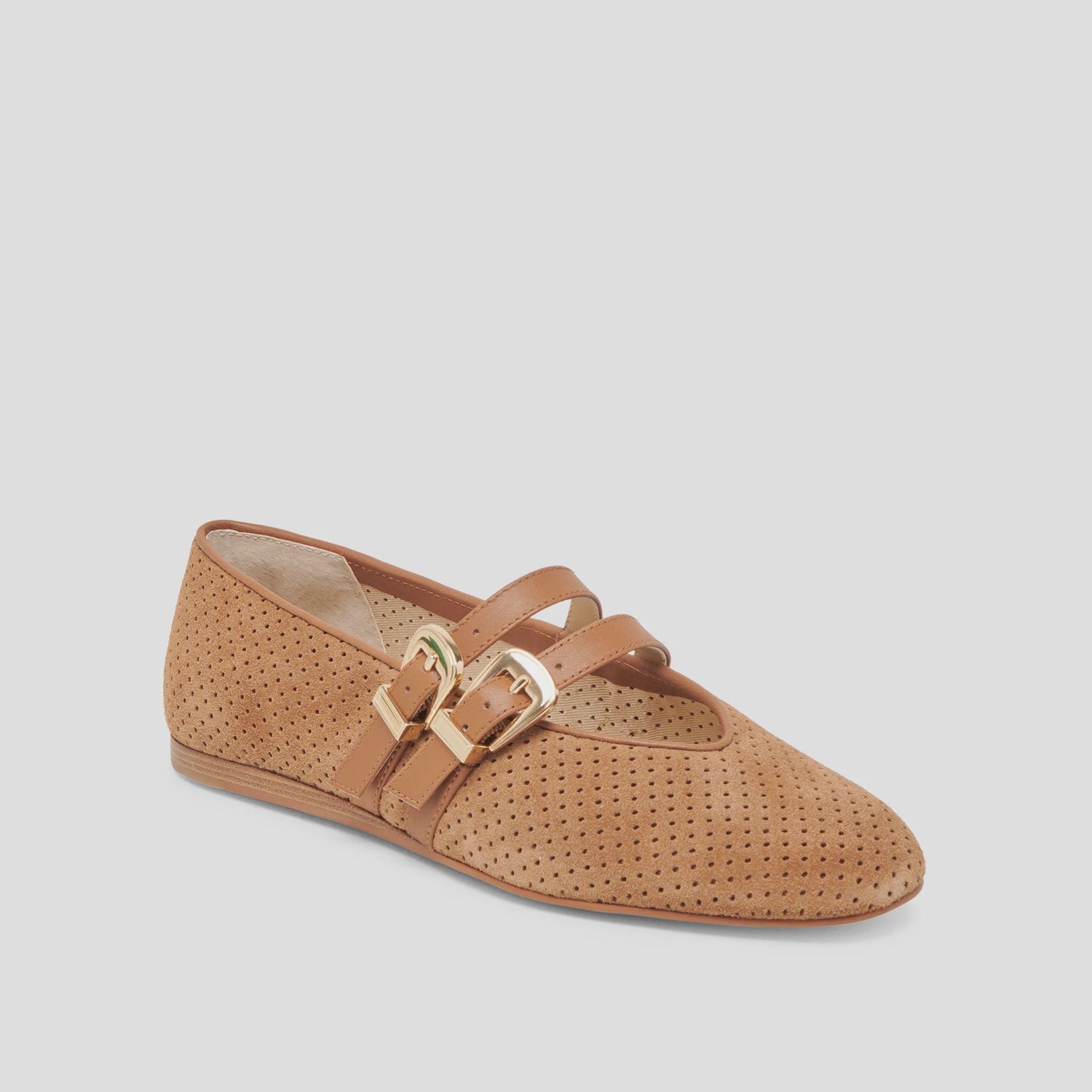Baylee PECAN PERFORATED SUEDE, Size: 6.5