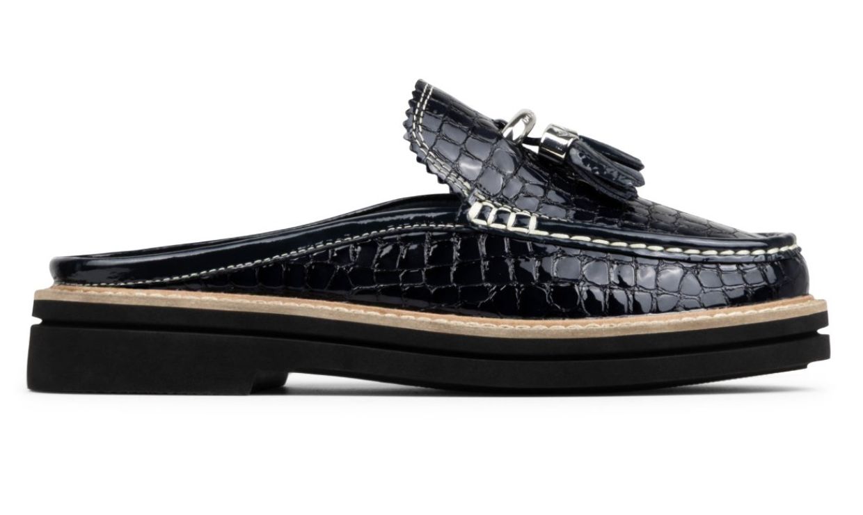 Lyndall  Navy Croco patent, Size: 6.5