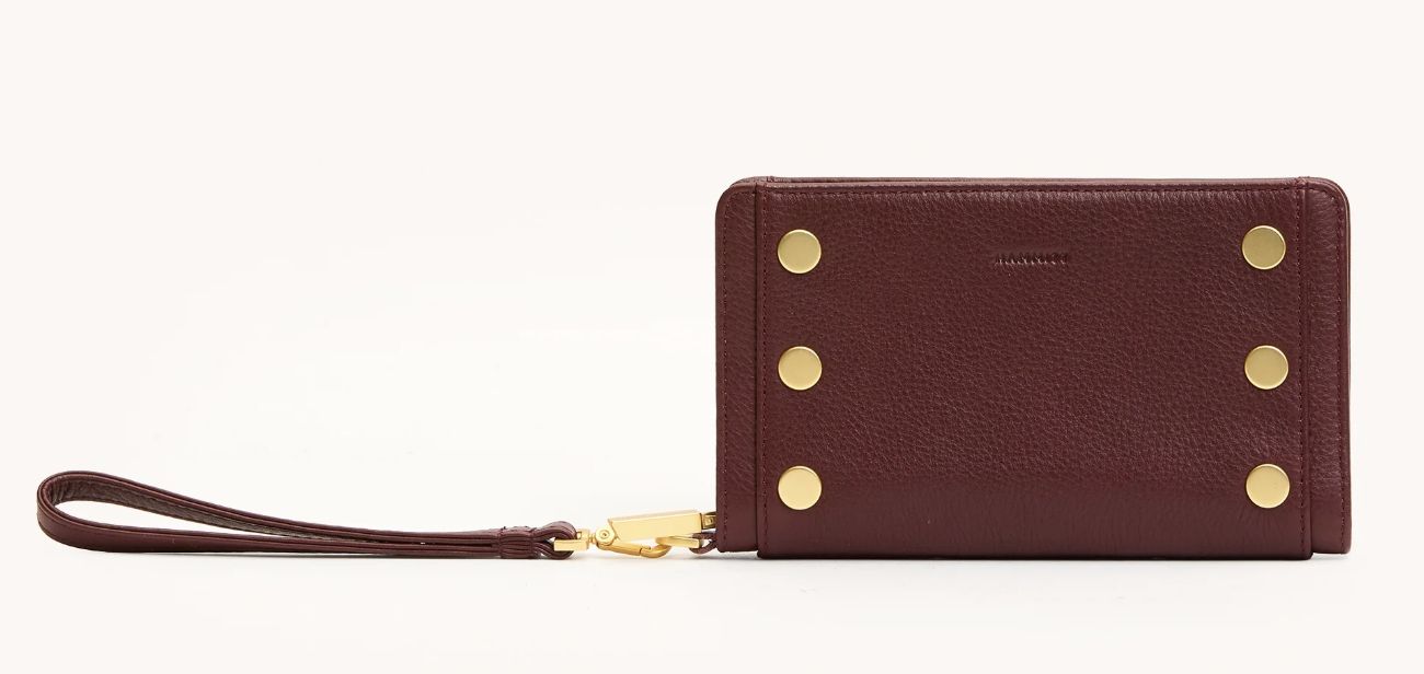Bryant wallet Cherrywood, pebble brush gold