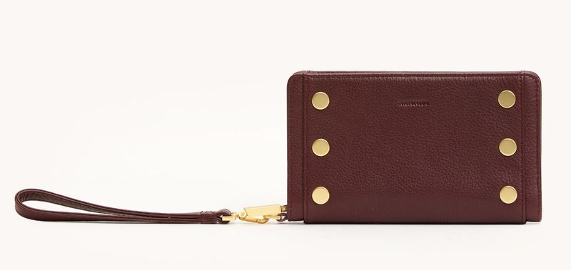 Bryant wallet Cherrywood, pebble brush gold