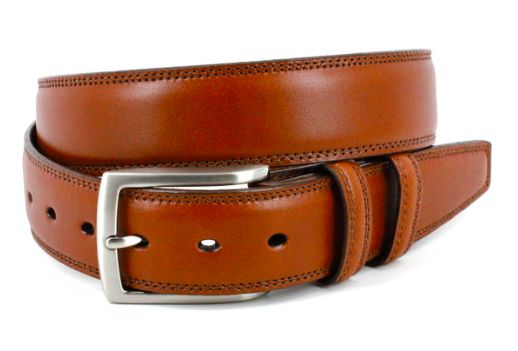 ITALIAN BURNISHED KIPSKIN BELT - CHILI