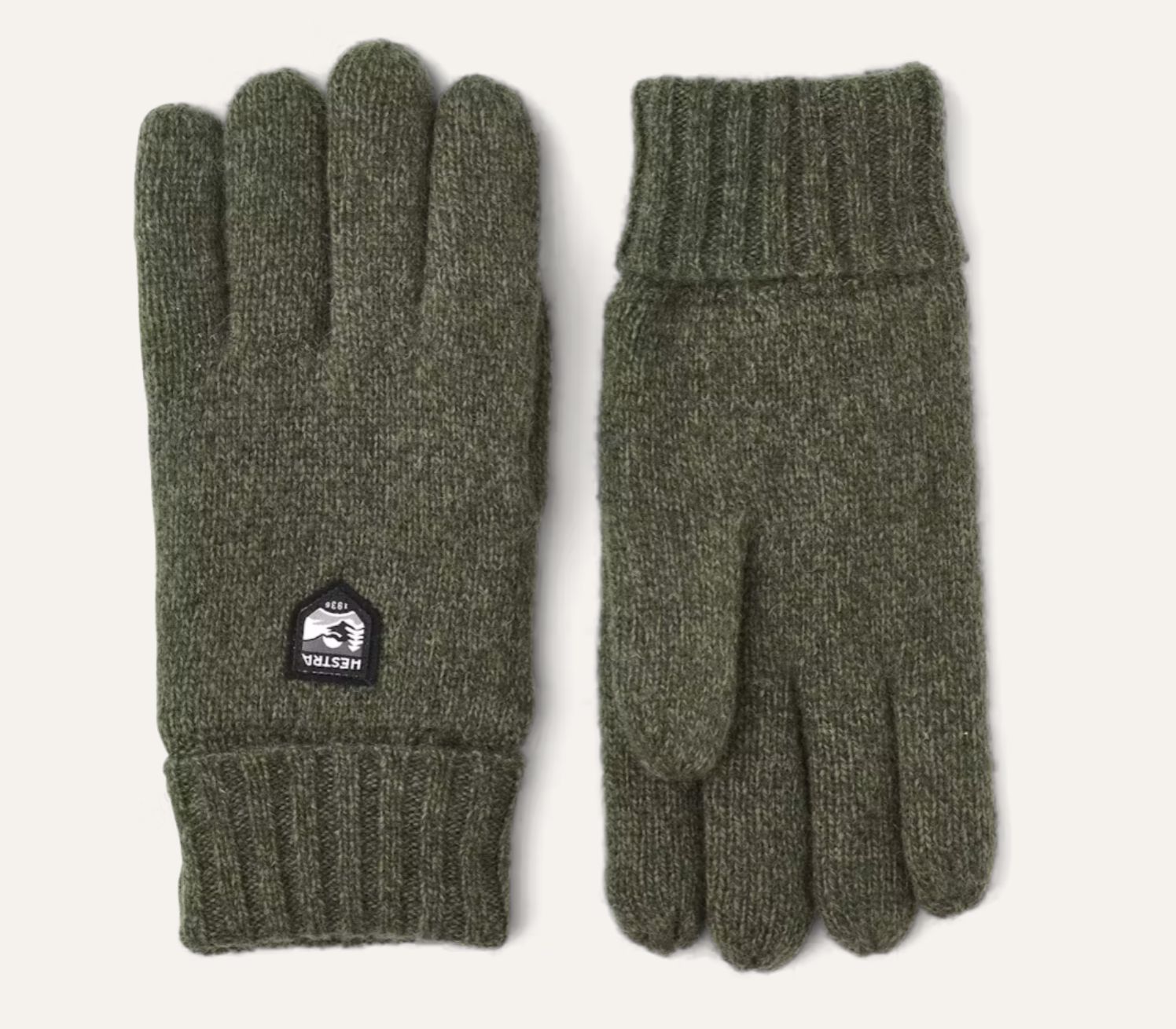 Basic Wool Glove, Color: Olive, Size: 8