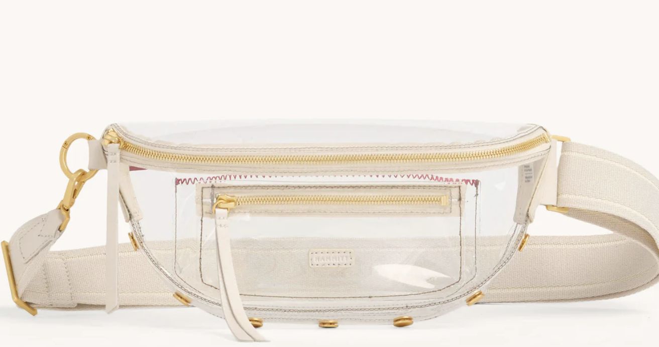 Charles Crossbody medium clear, Calla Lily white