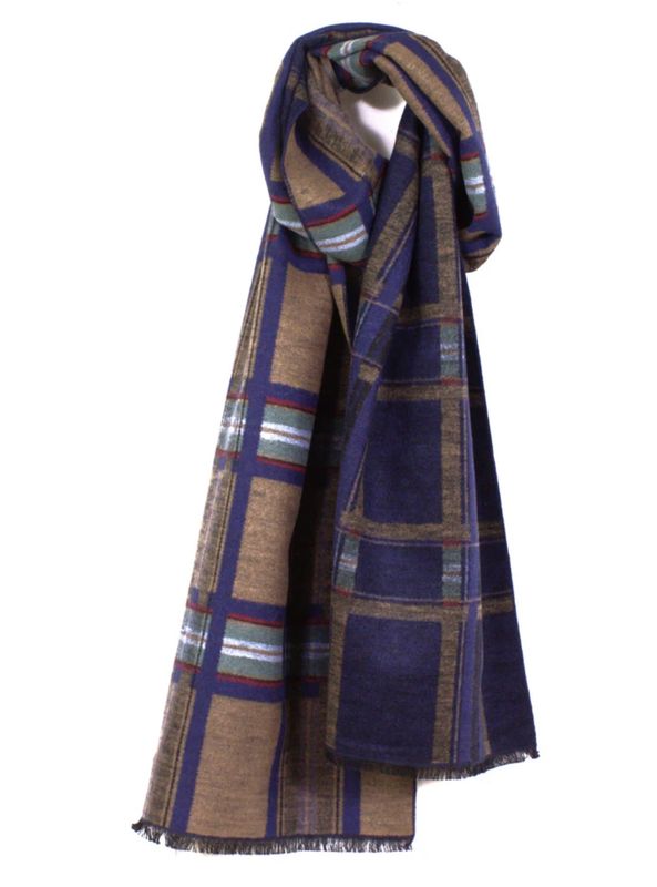 Plaid Brushed Silk Scarf