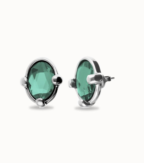 Uno de 50 Studs with faceted crystal