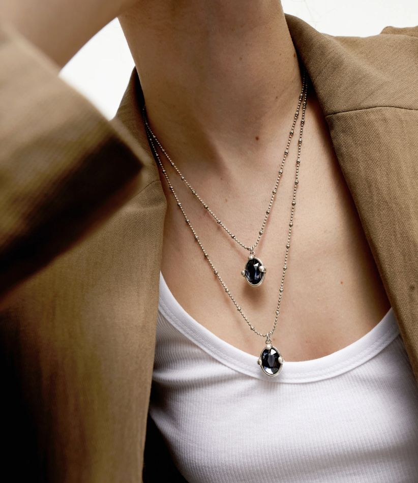 Uno de 50 Multi strand necklace, Colour: Silver