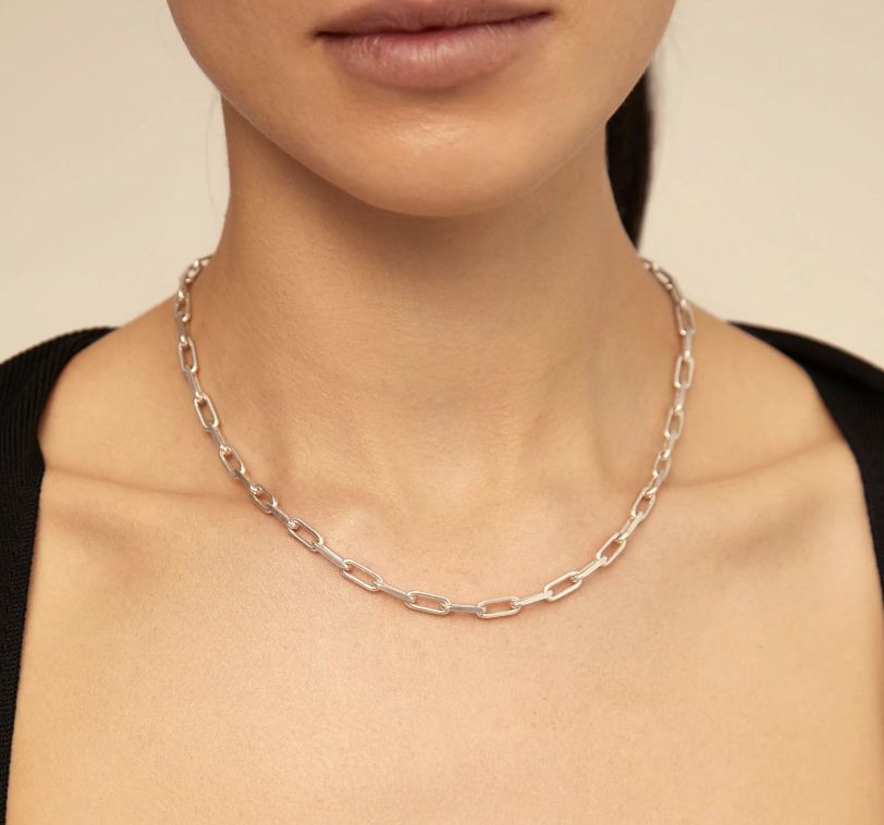 Uno de50 Short link chain charm necklace, Colour: Silver