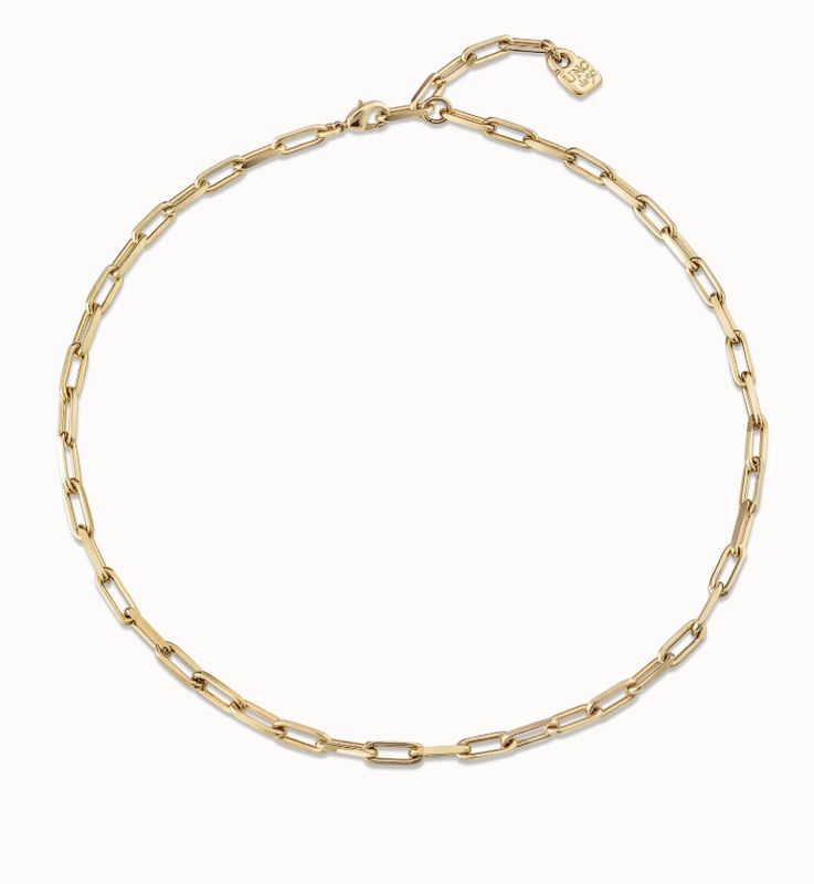 Uno de50 Short link chain charm necklace