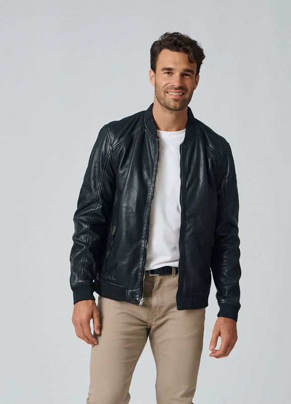 Giton UF Leather Jacket- Black