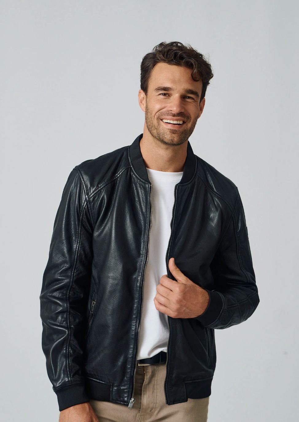 Giton UF Leather Jacket- Black, Size: M