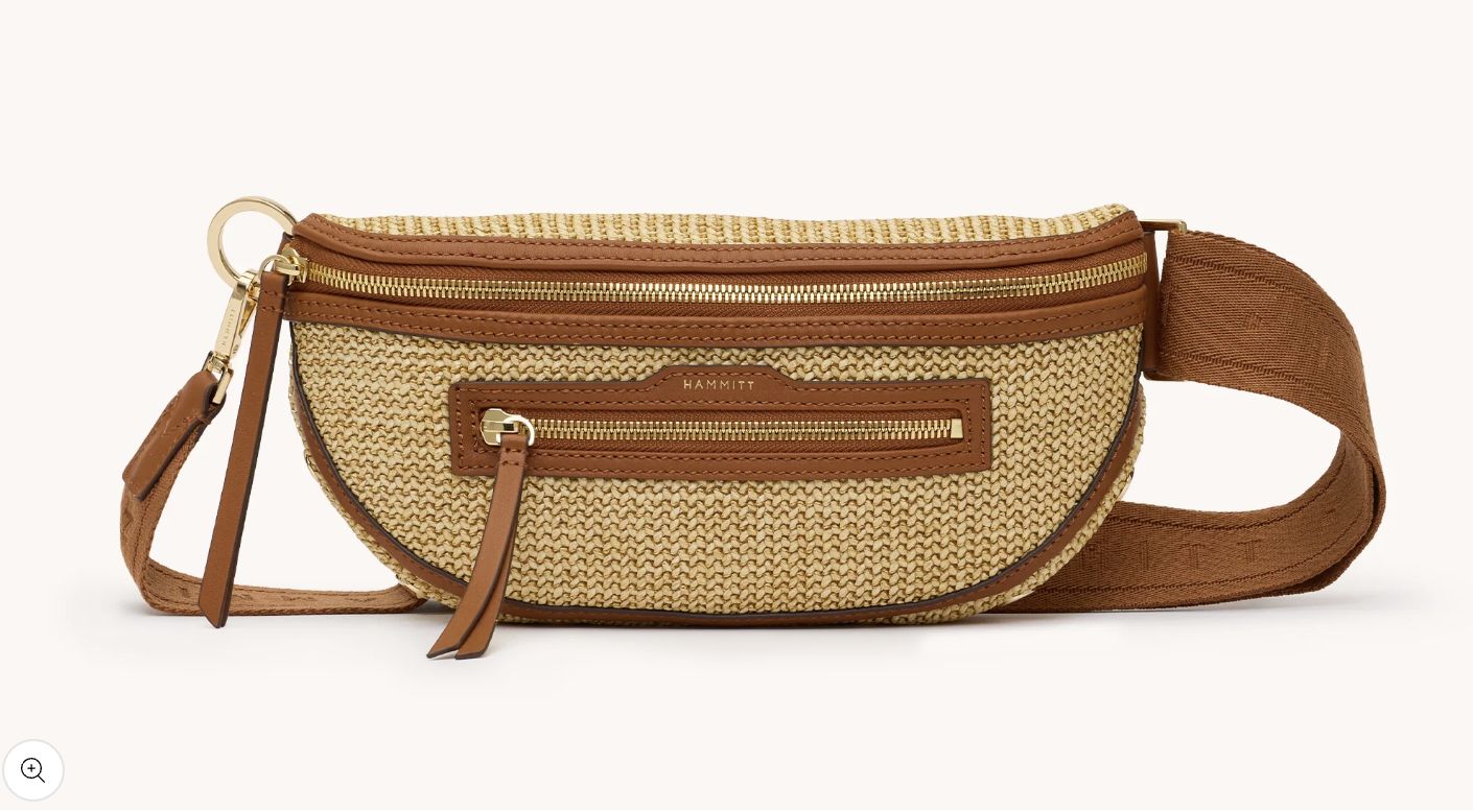 Charles Crossbody med Cocoa Raffia/Gold, Colour: Raffia
