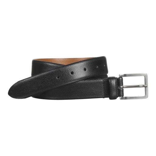 FEATHER-EDGE ITALIAN LEATHER BELT, Size: 36C