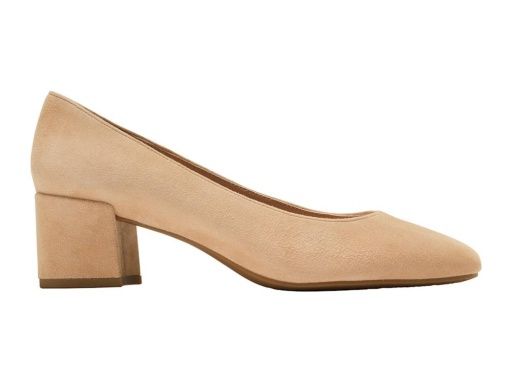SHAYLA BLOCK HEEL PUMP- CREAM