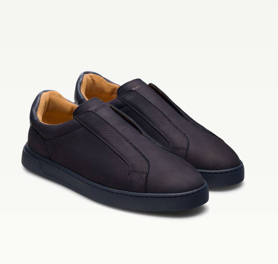 CANELO SLIP TUMBLED NUBUCK, Color: Navy, Size: 9