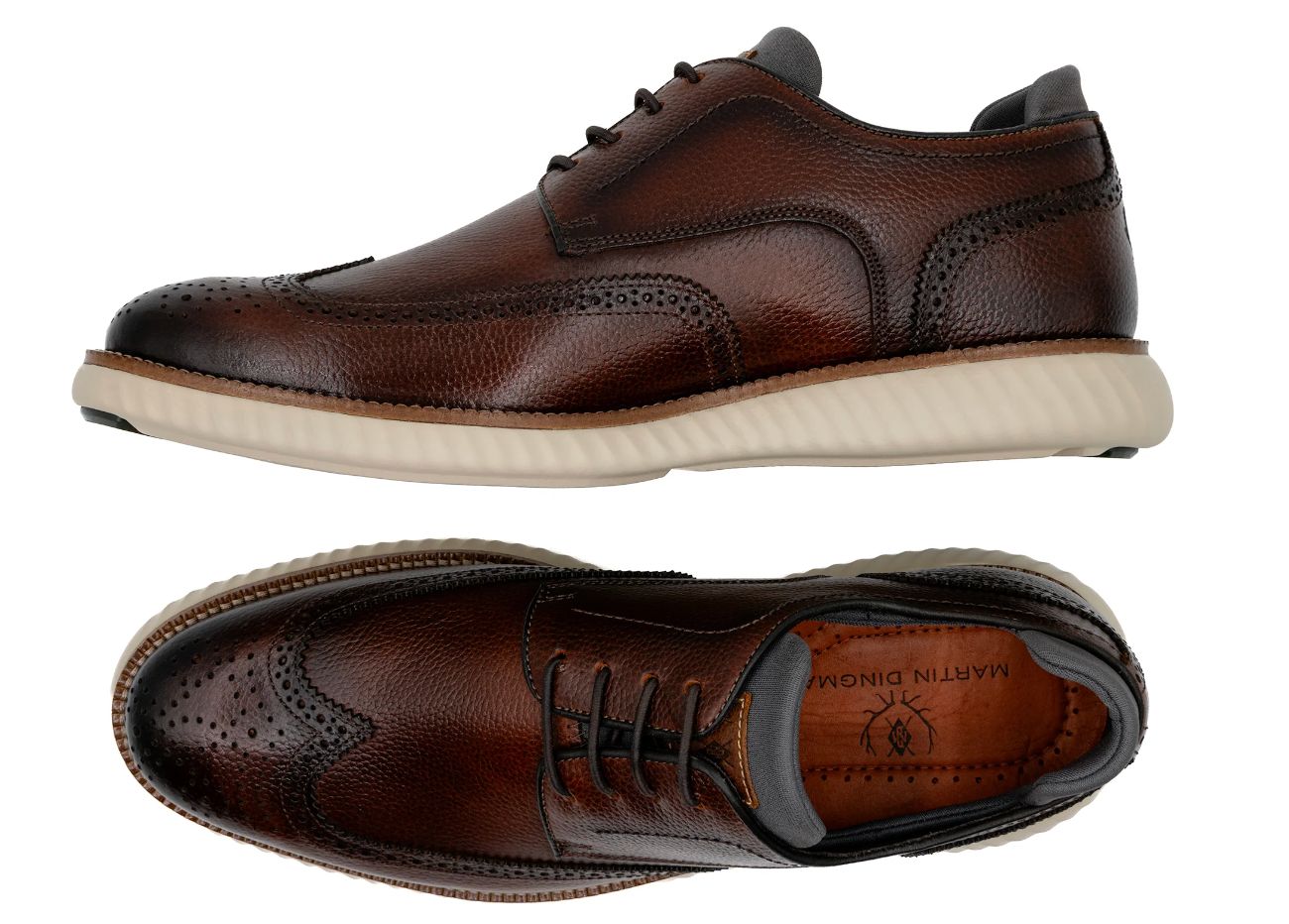 CountryAire Pebble Grain Leather Wingtip, Size: 9