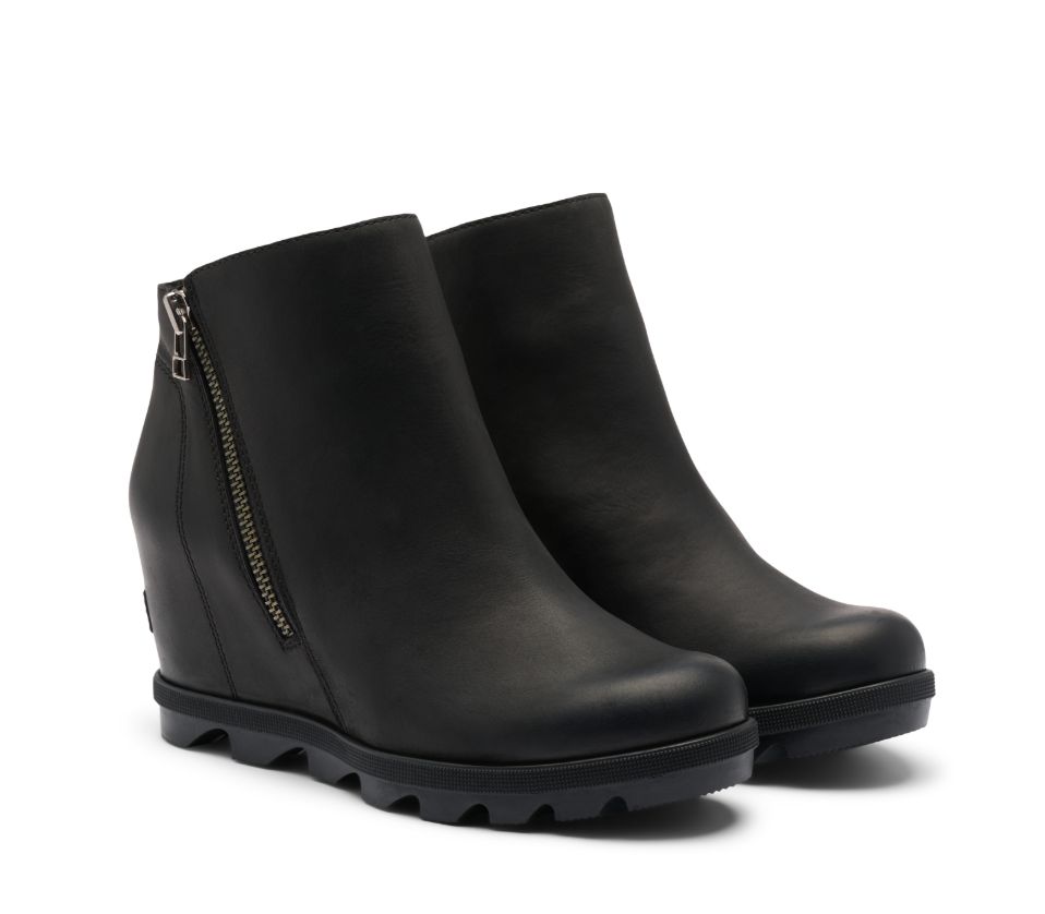 JOAN RHAPSODY™ ZIP WEDGE, Color: black, Size: 6.5