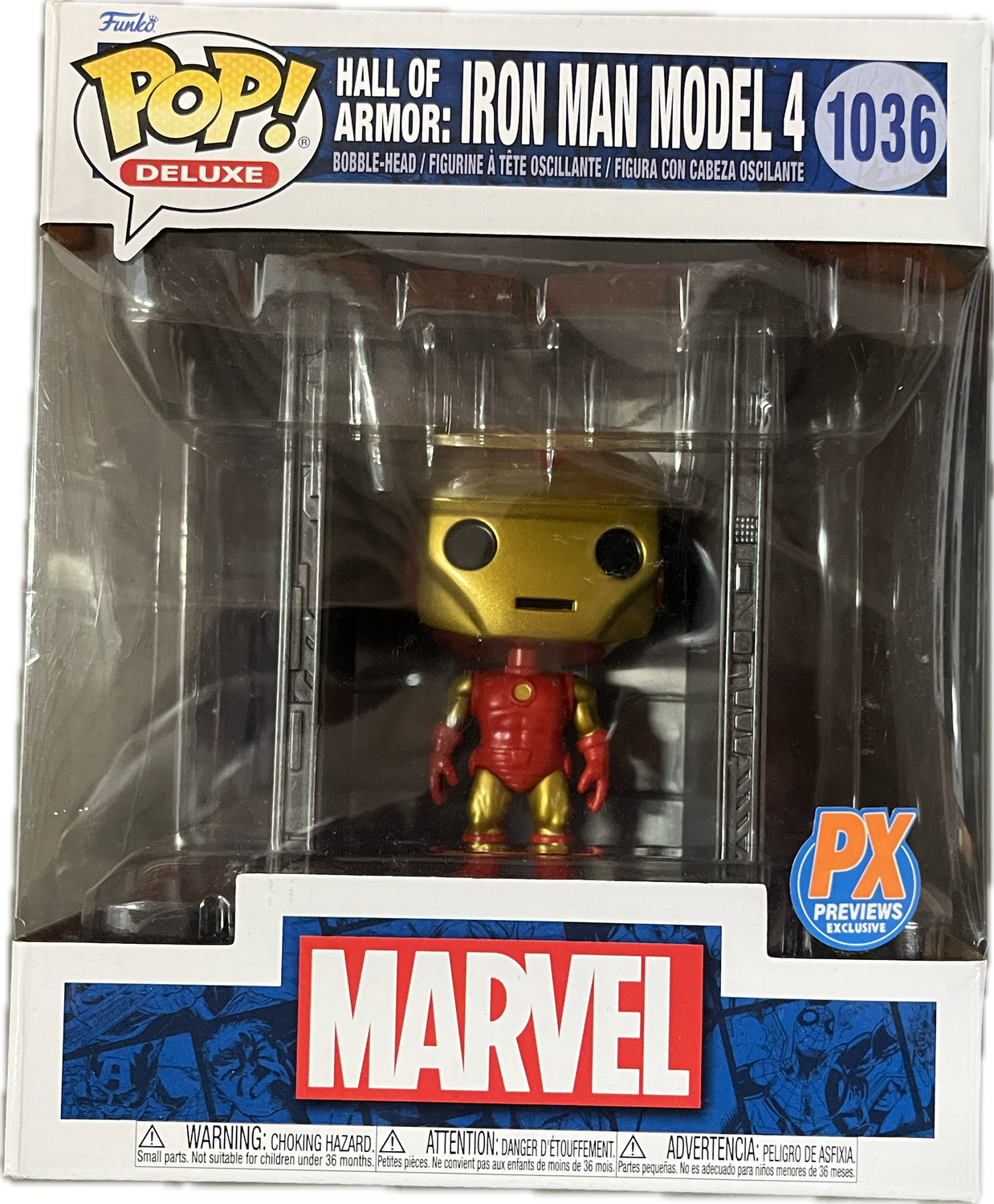Funko POP Deluxe 1036 - Iron Man Model 4: Hall Of Armor - Marvel