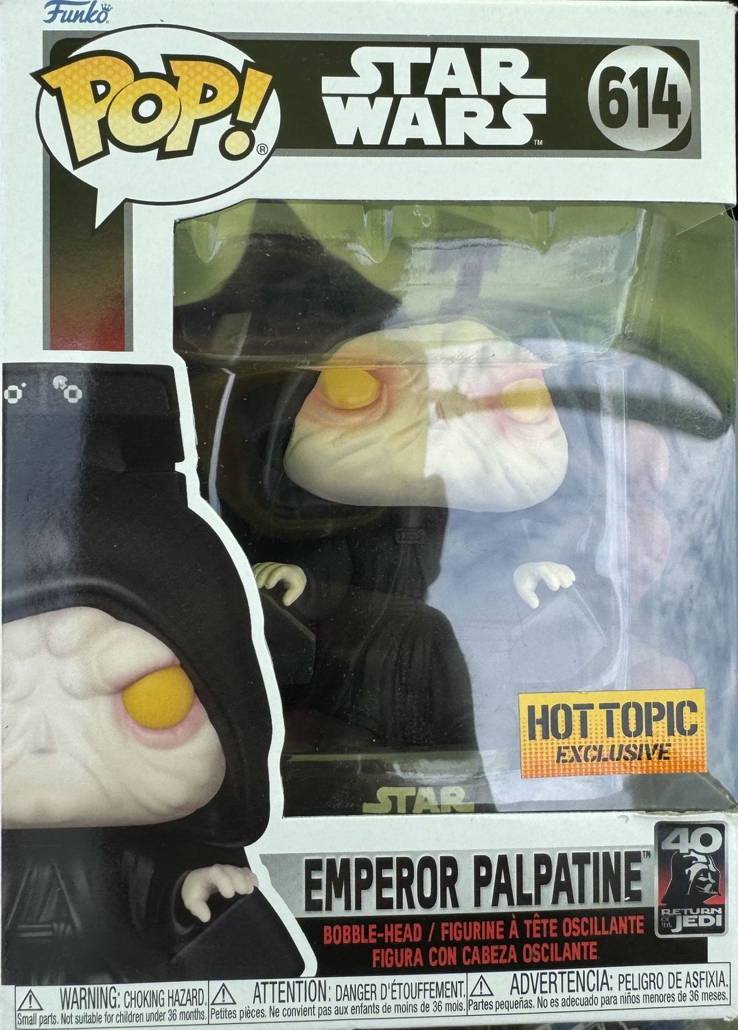 Funko POP! Star Wars: Emperor Palpatine 614 Hot Topic Exclusive