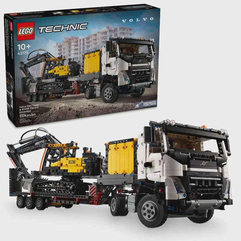 LEGO® Technic Volvo FMX Truck &amp; EC230 Electric Excavator 10+ | #42175 | 2274 pieces 2024