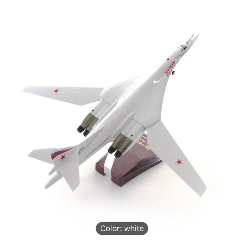 TU-160 White Swan Bomber Military Aircraft Long Range Strategic Bomber Finished Metal Model 1:200  Scale