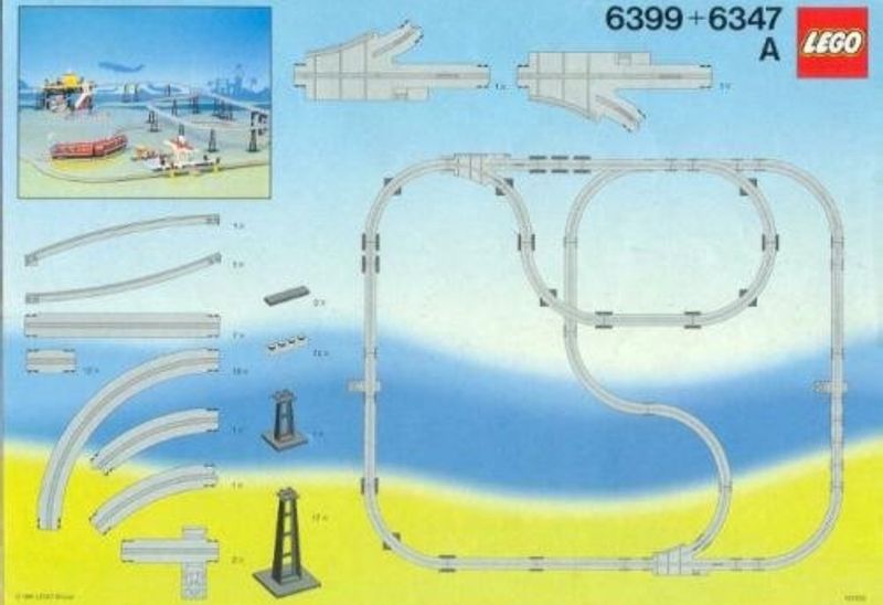 LEGO 6399 + 6347 Monorail Track Accessory Set Instructions