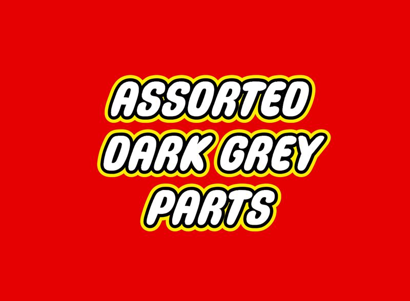 LEGO Assorted Dark Grey Parts (sold by the 1/2 pound)