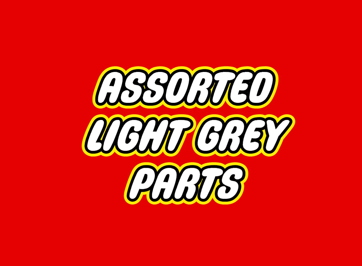 LEGO Assorted LIGHT GREY Parts (sold by the 1/2 pound)