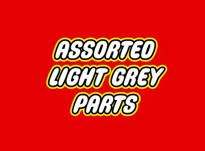 LEGO Assorted LIGHT GREY Parts (sold by the 1/2 pound)