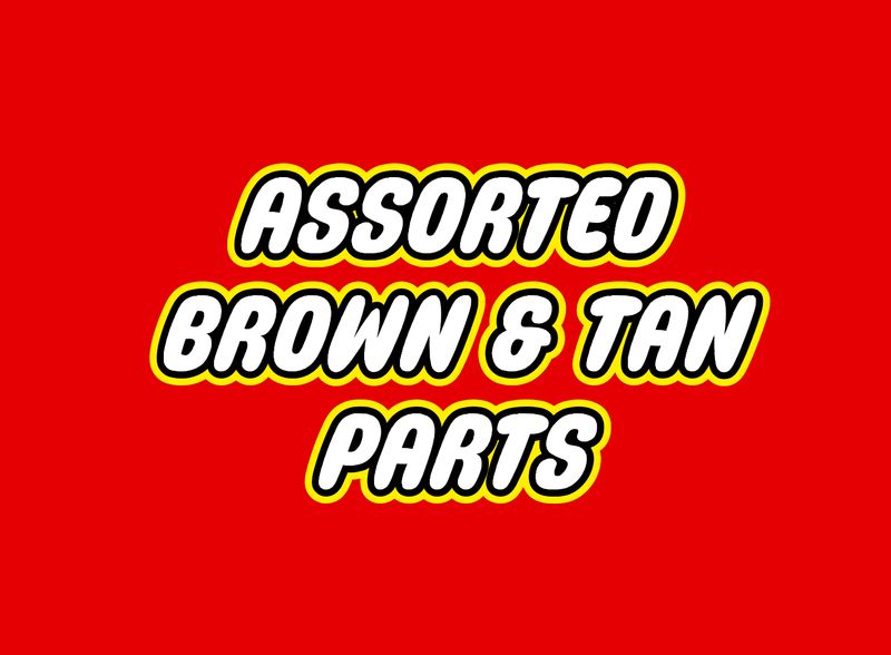 LEGO Assorted Brown &amp; Tan Parts (sold by the 1/2 pound)