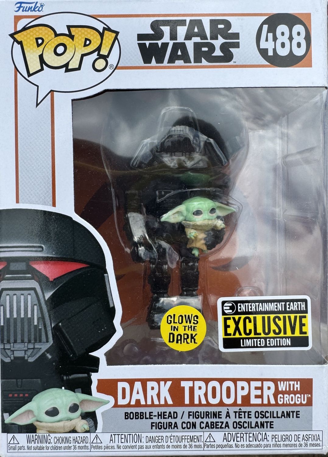 Funko POP! #488 Star Wars DARK TROOPER with Grogu