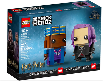 (RETIRING SOON!!) LEGO Brickheadz Harry Potter 40618 Kingsley Shacklebolt™ &amp; Nymphadora Tonks™