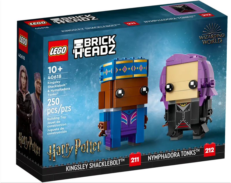 (RETIRING SOON!!) LEGO Brickheadz Harry Potter 40618 Kingsley Shacklebolt™ &amp; Nymphadora Tonks™