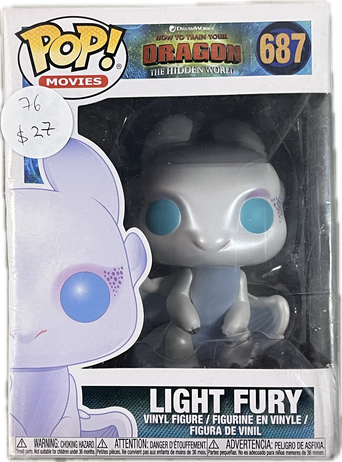 Funko POP! #687 Movies How to Train Your Dragon Light Fury